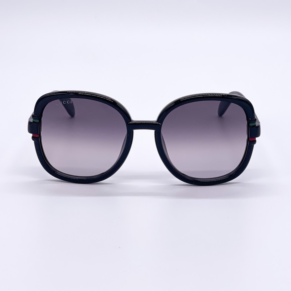 NEW GUCCI WOMEN BLACK GRAY OVERSIZED SUNGLASSES GUCCI GG1068SA 001 - Picture 3 of 7